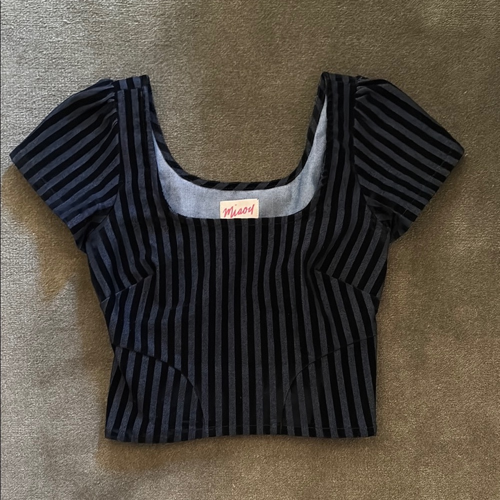 Black Striped Women's Top